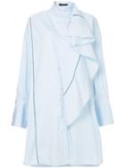 Ellery Metrica Drape Front Dress - Blue
