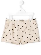 Hucklebones London Polka Dot Tailored Shorts, Girl's, Size: 10 Yrs, Nude/neutrals