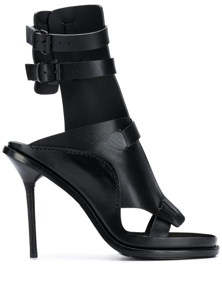 Ann Demeulemeester Cross Strap Sandals - Black