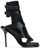 Ann Demeulemeester Cross Strap Sandals - Black