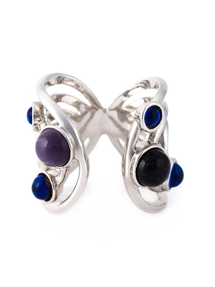 Eshvi Astro Ring, Women's, Size: 7, Metallic, Rhodium/glass