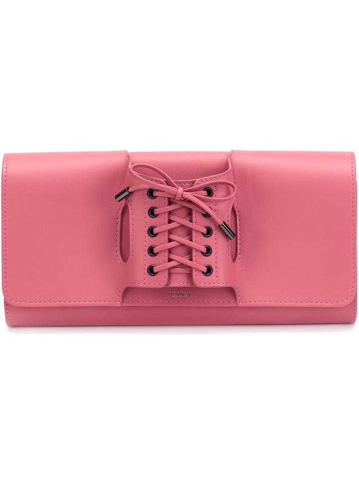 Perrin Paris Slip-on Clutch, Women's, Pink/purple, Leather
