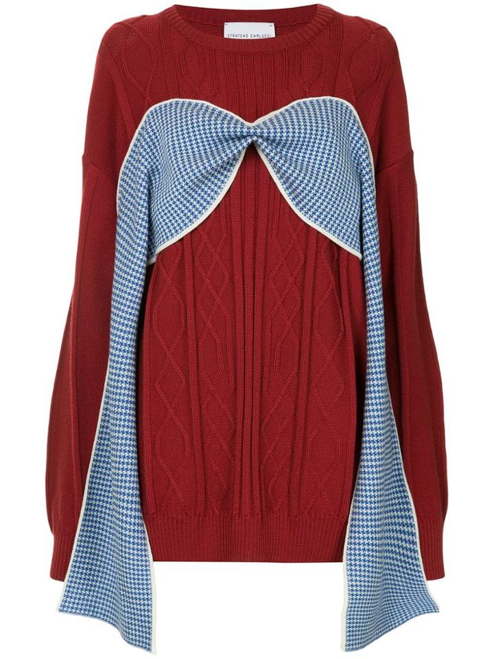 Strateas Carlucci Bust Knit Sweater - Red