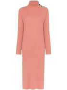 See By Chloé Knitted Roll-neck Midi Dress - Pink