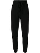 Venroy Cashmere Knitted Track Pants - Black