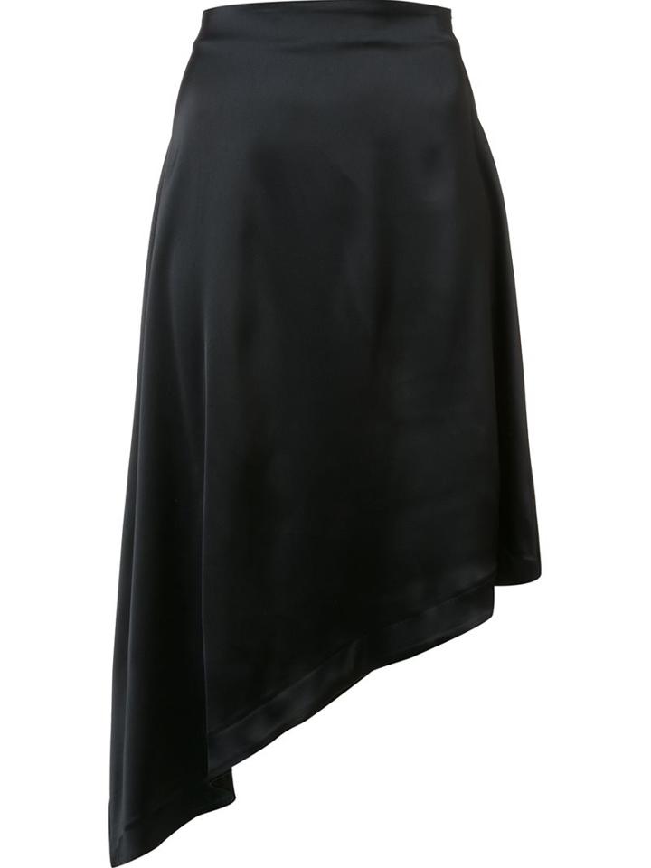 Harmony Paris Diagonal Cut Skirt, Women's, Size: Small, Black, Acetate/viscose/spandex/elastane