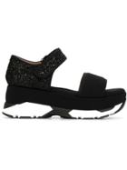 Marni Glitter Platform Sandals - Black