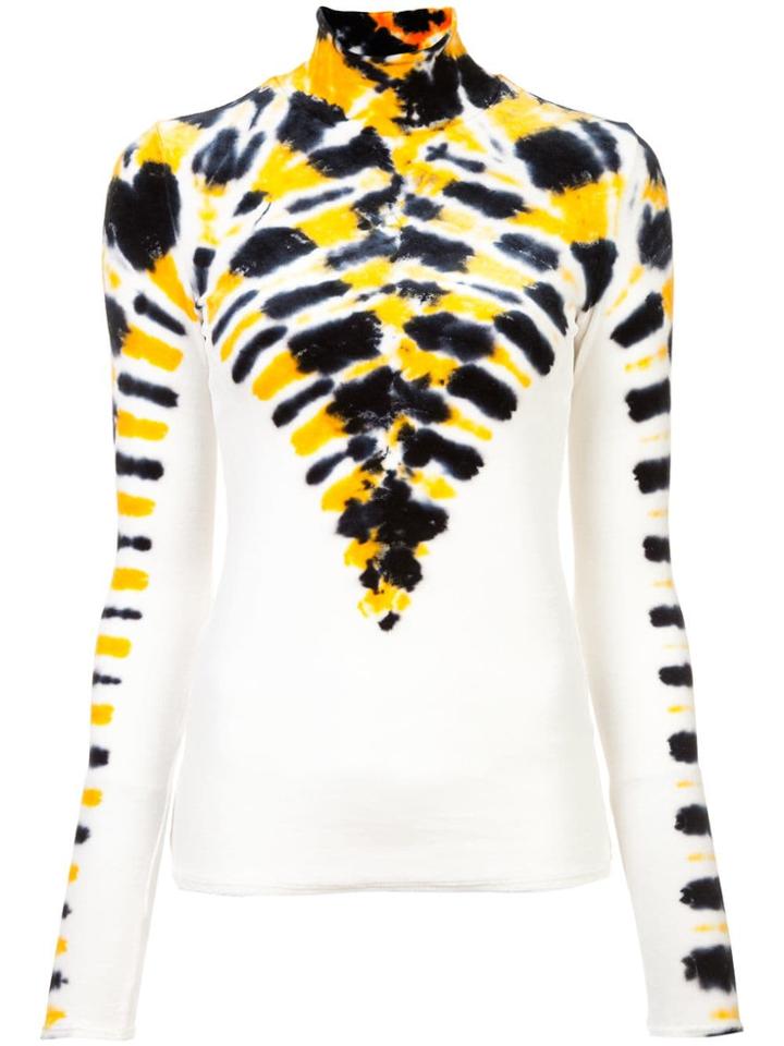Proenza Schouler Long Sleeve Tie Dye Turtleneck - Yellow