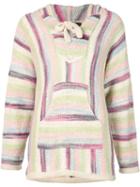 The Elder Statesman Striped Hooded Sweater