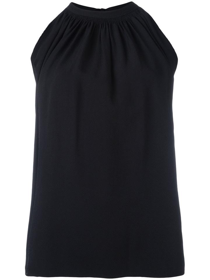 Helmut Lang Gathered Front Tank Top, Women's, Size: Medium, Black, Viscose