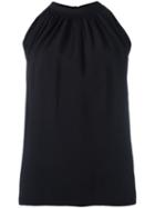Helmut Lang Gathered Front Tank Top, Women's, Size: Medium, Black, Viscose