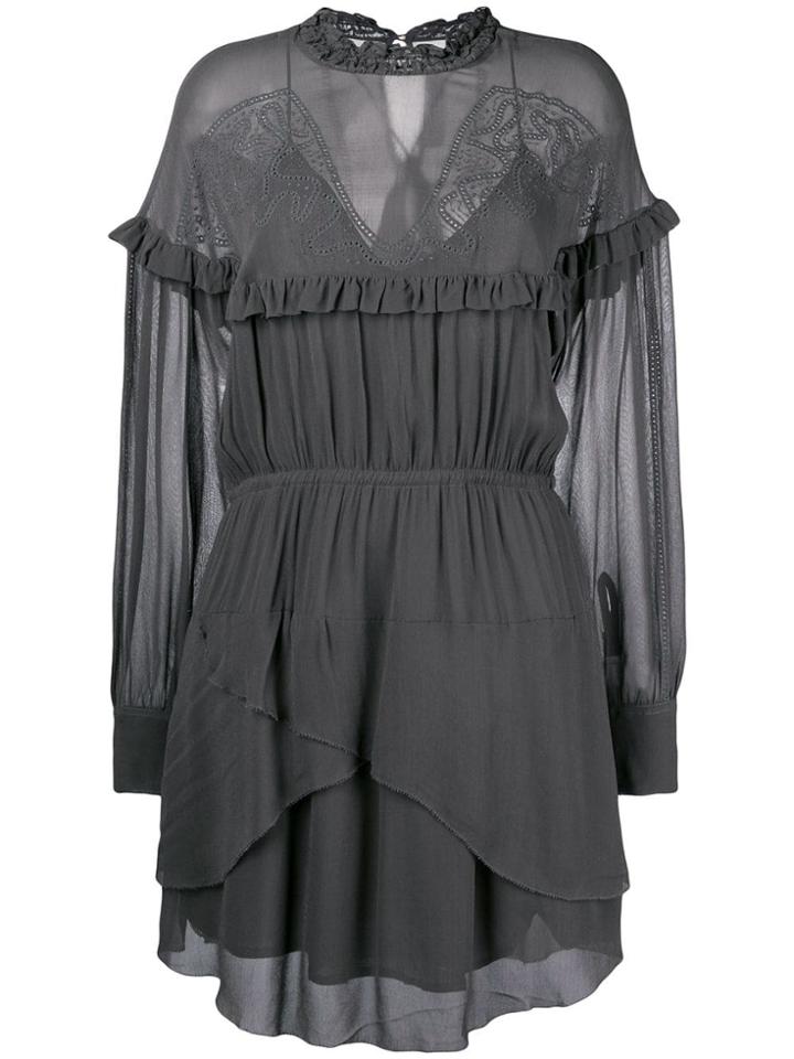 Iro Short Flared Dress - Grey