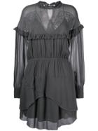 Iro Short Flared Dress - Grey