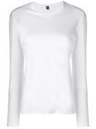 Eleventy Round Neck Jersey Top - White