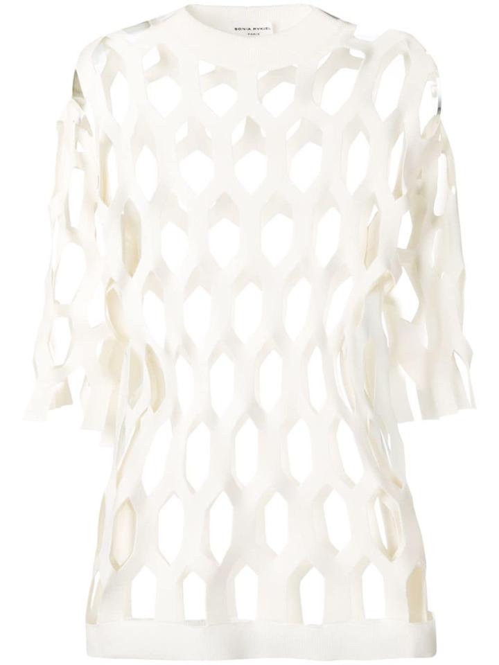 Sonia Rykiel Mesh Effect Sweater - White