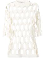 Sonia Rykiel Mesh Effect Sweater - White