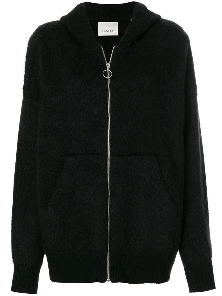 Laneus Oversized Hooded Sweater - Black