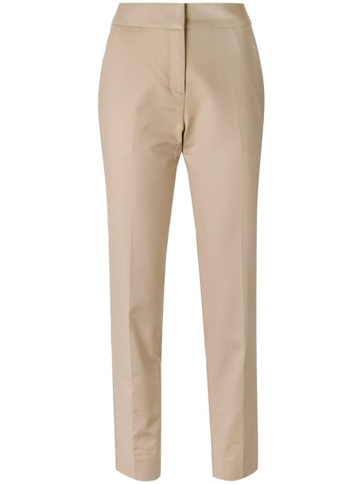 Andrea Marques Slim Fit Trousers, Women's, Size: 36, Nude/neutrals, Cotton/spandex/elastane