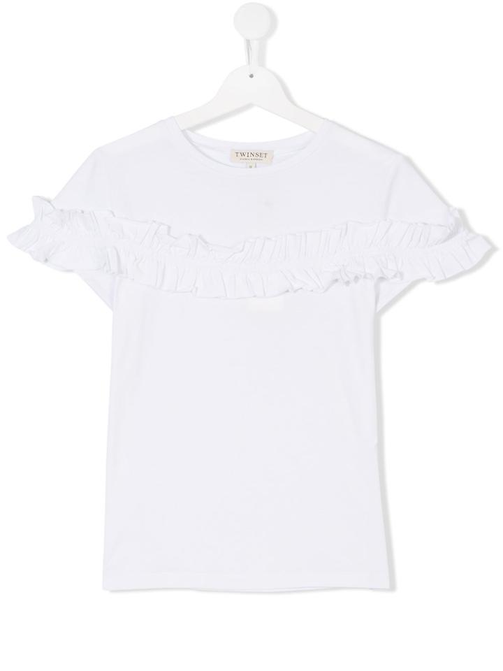 Twin-set Kids Ruffle Detail T-shirt - White
