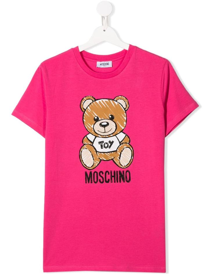 Moschino Kids Brushstroke Toy Print T-shirt - Pink