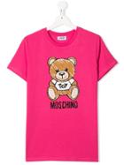 Moschino Kids Brushstroke Toy Print T-shirt - Pink