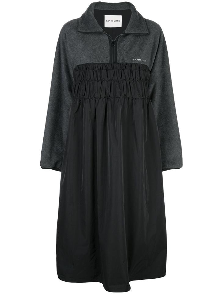 Sandy Liang Half-zip Dress - Grey