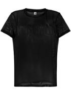 Moschino Sheer Logo Patch T-shirt - Black