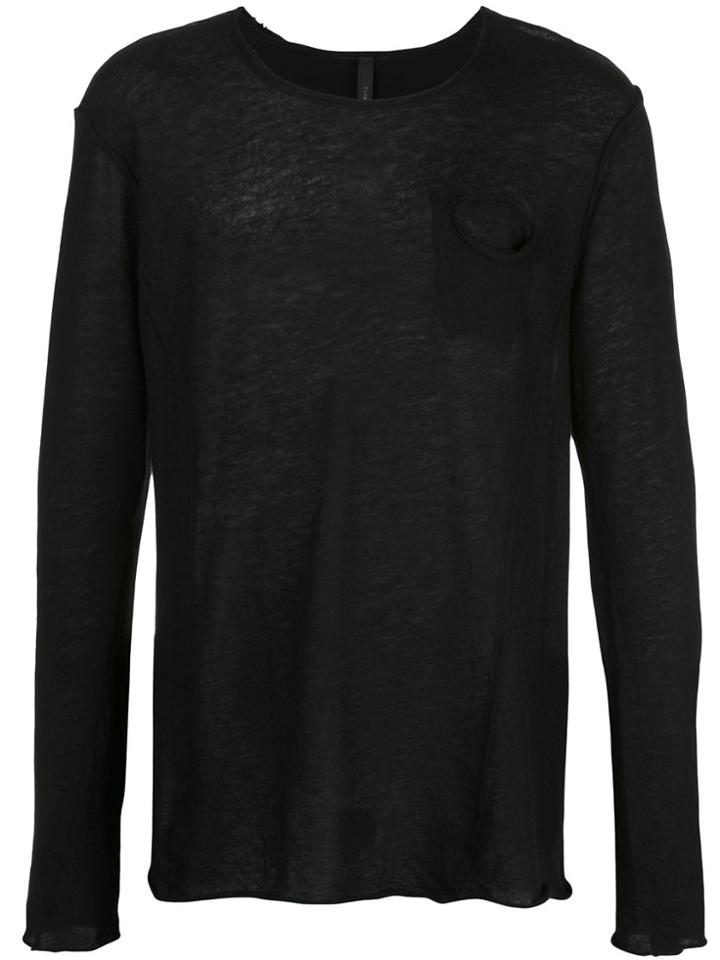 Poème Bohémien Cashmere Blend Distressed Jumper - Black