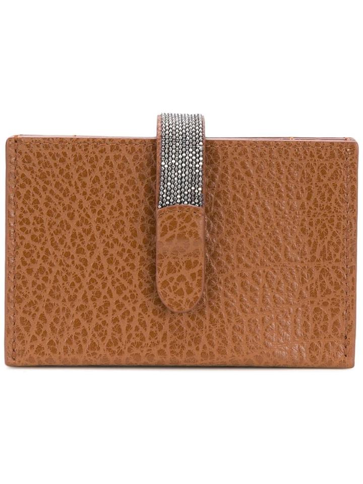 Fabiana Filippi Embellished Strap Wallets - Brown