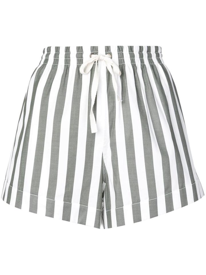 Monse Striped Canvas Shorts - White