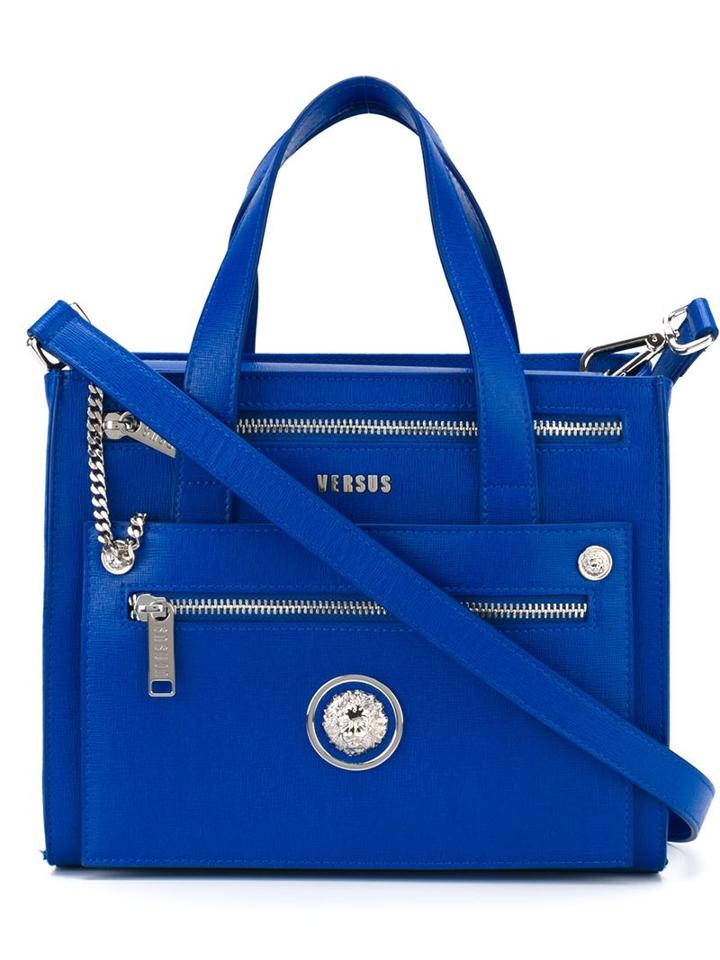 Versus Logo Plaque Crossbody Bag