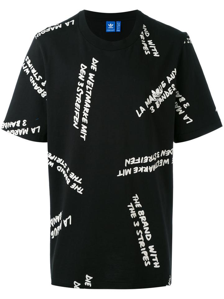 Adidas Originals - Statement Print T-shirt - Men - Cotton - S, Black, Cotton