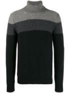 Roberto Collina Ombré Knitted Roll Neck - Black