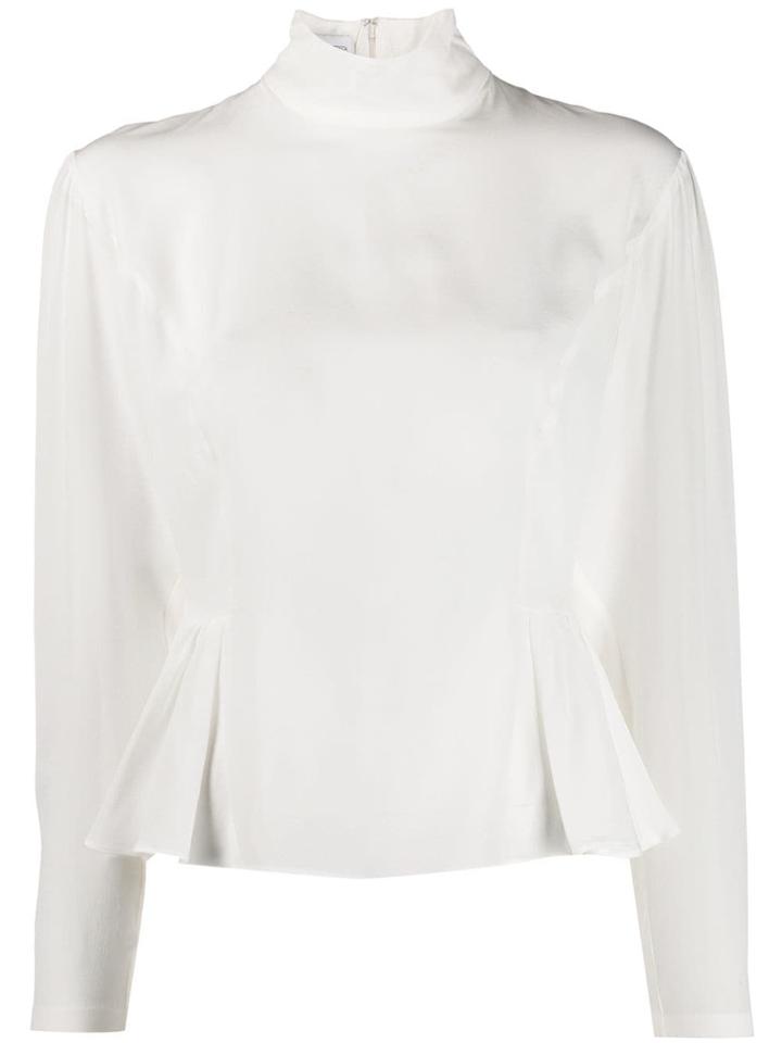 Giambattista Valli Ruffled Sides Blouse - White
