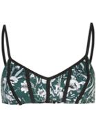 Morgan Lane Luna Floral Bikini Top - Green