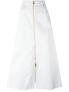 Natasha Zinko Denim A-line Skirt, Women's, Size: 36, White, Cotton