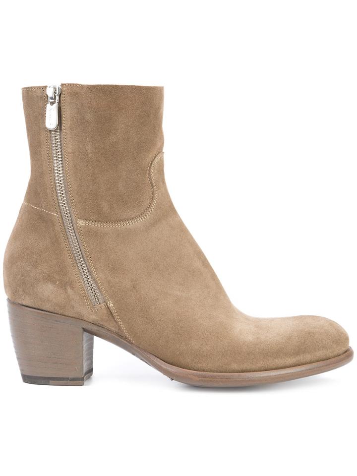 Rocco P. Zipped Boots - Brown