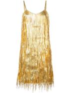 Michael Kors Metallic Fringed Dress - Gold