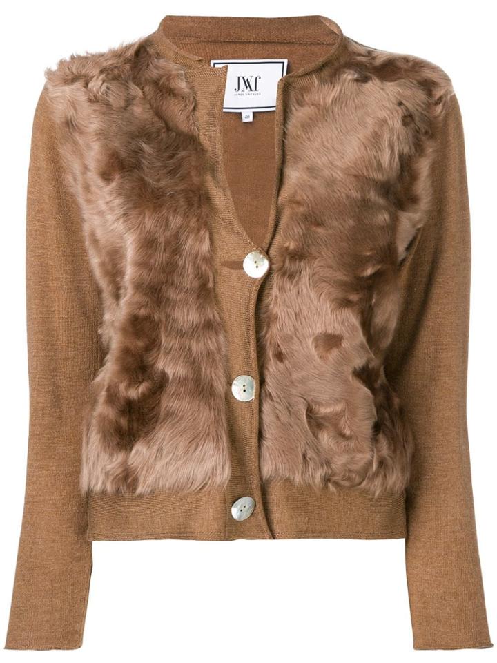 Jorge Vazquez Fur Panels Cardigan - Brown