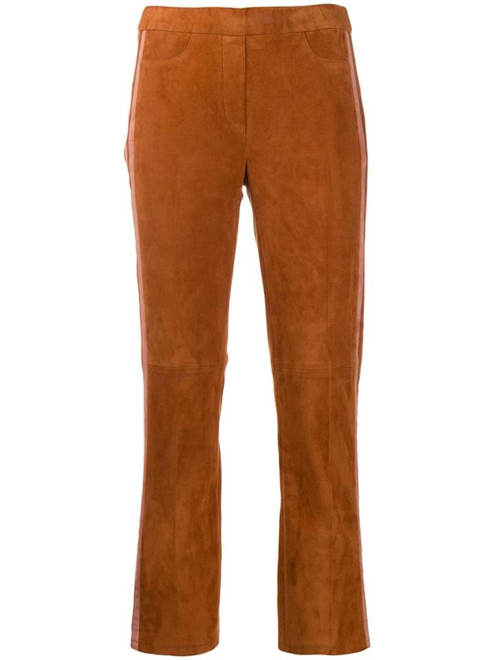 Luisa Cerano Contrast Stripe Trousers - Orange