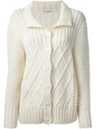 Yves Saint Laurent Vintage Aran Knit Cardigan, Women's, Size: 38, White