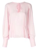 Ck Calvin Klein Neck-tied Peplum Blouse - Pink