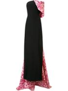 Christian Siriano Strapless Brocade Overlay Gown, Women's, Size: 8, Black, Silk