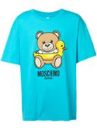 Moschino - Duck And Teddy T-shirt - Men - Cotton - Xl, Blue, Cotton