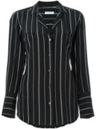 Equipment Striped Shirt, Women's, Size: Medium, Black, Silk