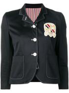 Thom Browne Patch Pockets Grosgrain Sport Coat - Blue