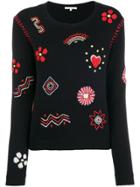 Chinti & Parker Embroidered Sweater - Blue