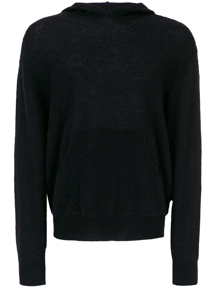 Roberto Collina Knitted Hoodie - Blue