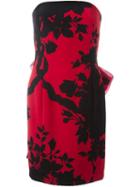 Christian Dior Vintage Floral Print Strapless Dress