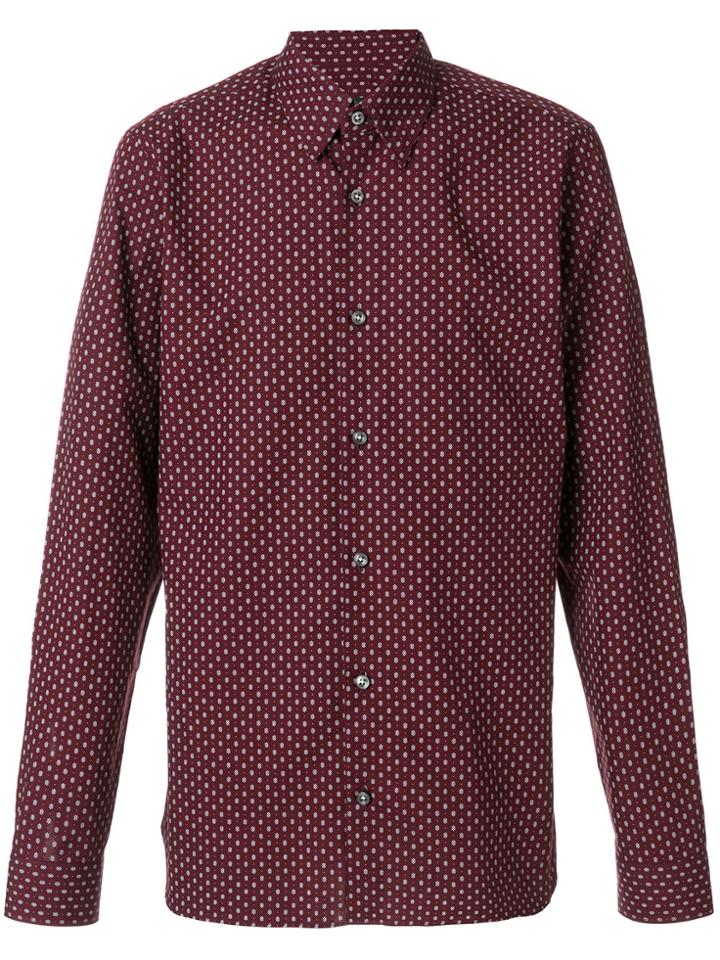 Z Zegna Micro-printed Shirt - Red